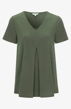 Cellbes of Sweden V-ringad trikåtopp Mörkgrön Sale