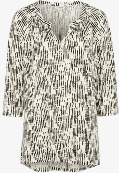 Cellbes of Sweden V-ringad trikåtunika Offwhite / Svart / Mönstrad Online