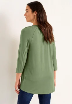 Cellbes of Sweden V-ringad trikåtunika Khakigrön Best