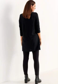 Cellbes of Sweden V-ringad trikåtunika med fickor Svart / Enfärgad New