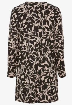 Cellbes of Sweden V-ringad trikåtunika med fickor Beige / Svart / Mönstrad