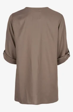 Cellbes of Sweden V-ringad tunika i två längder Nougat Hot