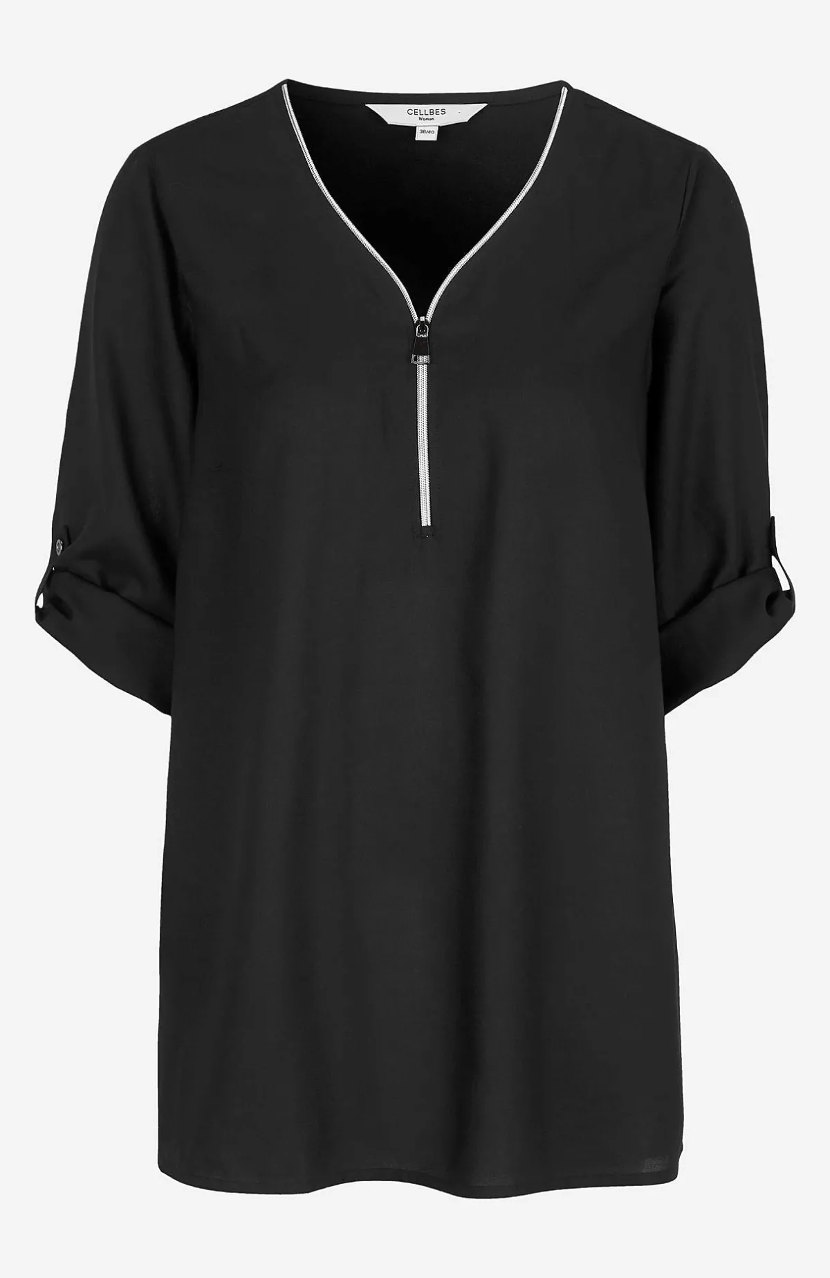 Cellbes of Sweden V-ringad tunika i två längder Svart Best