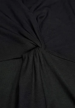 Cellbes of Sweden V-ringad tunika med vriden rynkdetalj Svart New