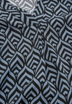 Cellbes of Sweden V-ringad, vävd blus Blå / Mönstrad Best