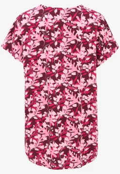 Cellbes of Sweden V-ringad, vävd tunika Vinröd / Mönstrad Sale