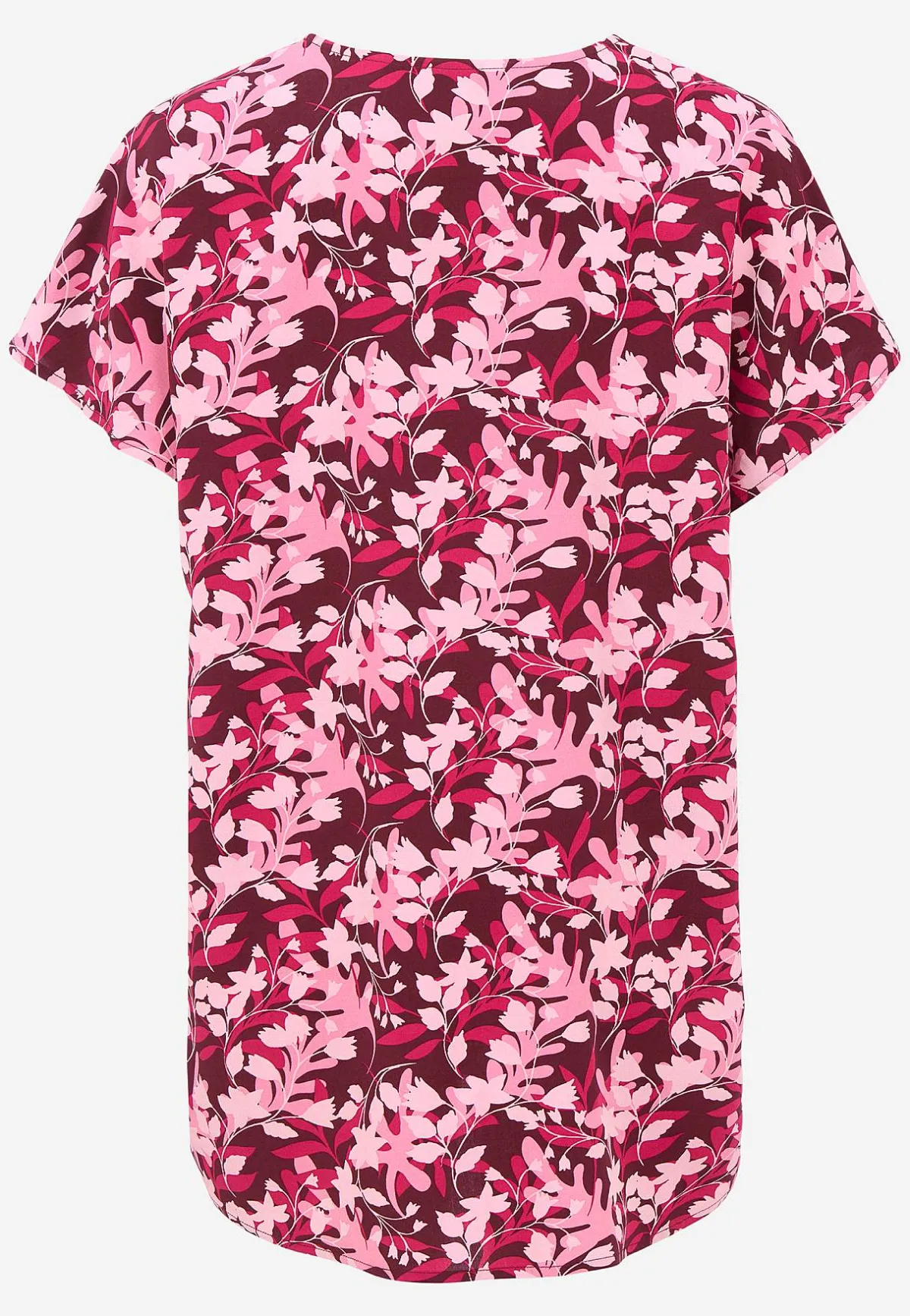 Cellbes of Sweden V-ringad, vävd tunika Vinröd / Mönstrad Sale