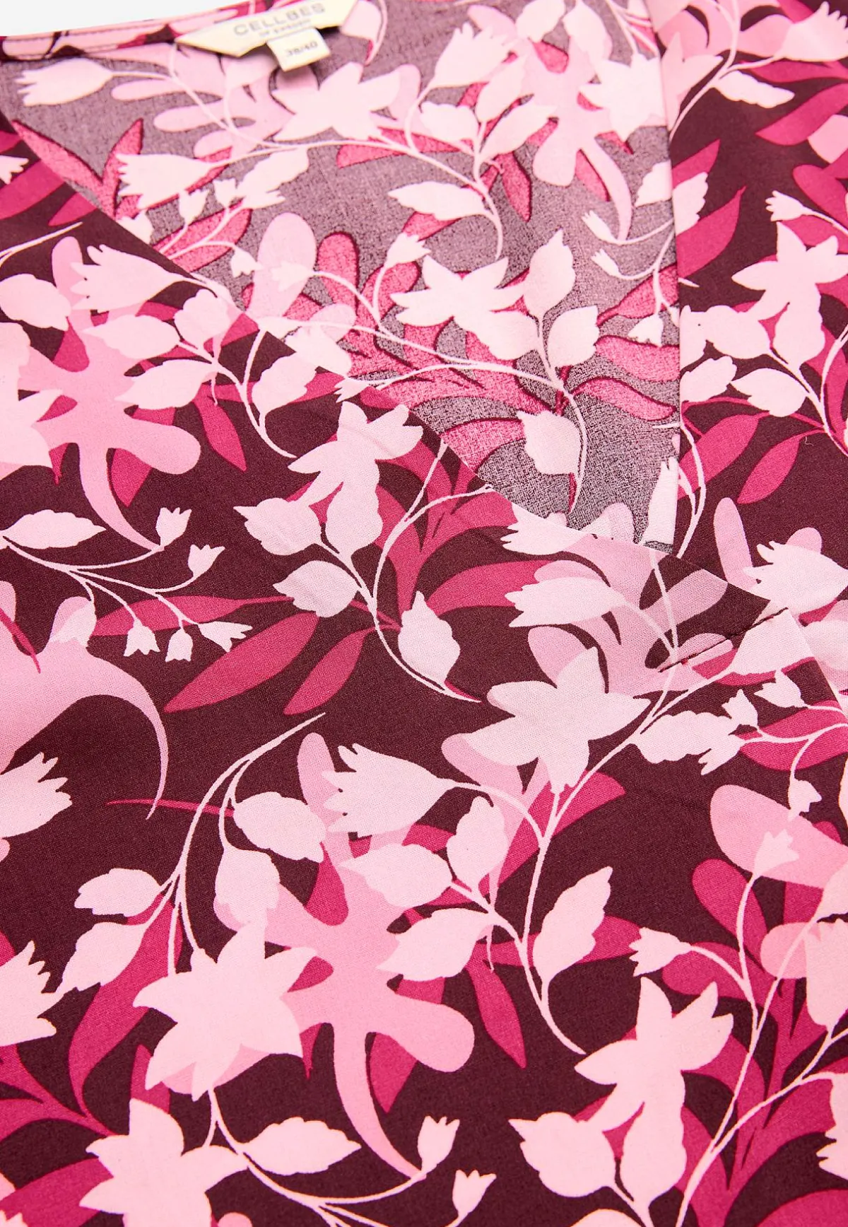 Cellbes of Sweden V-ringad, vävd tunika Vinröd / Mönstrad Sale