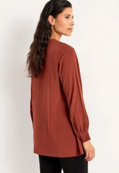 Cellbes of Sweden V-ringad, vävd tunika Roströd Sale