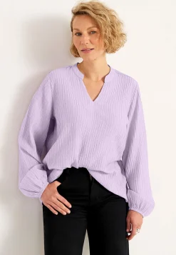 Cellbes of Sweden Vävd blus med struktur Ljuslila Hot