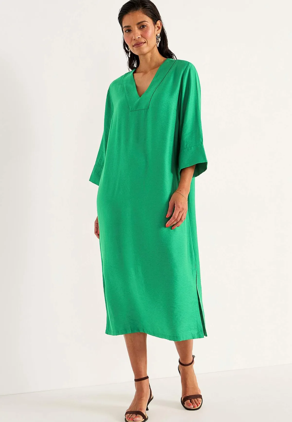 Cellbes of Sweden Vävd kaftanklänning Grön Hot