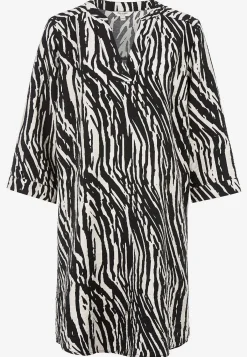 Cellbes of Sweden Vävd klänning Svart / Beige / Mönstrad New