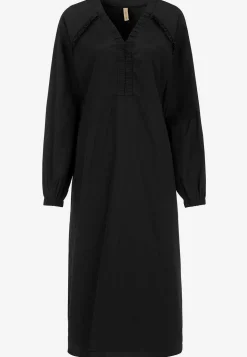 Soyaconcept Vävd klänning i poplin Svart Best