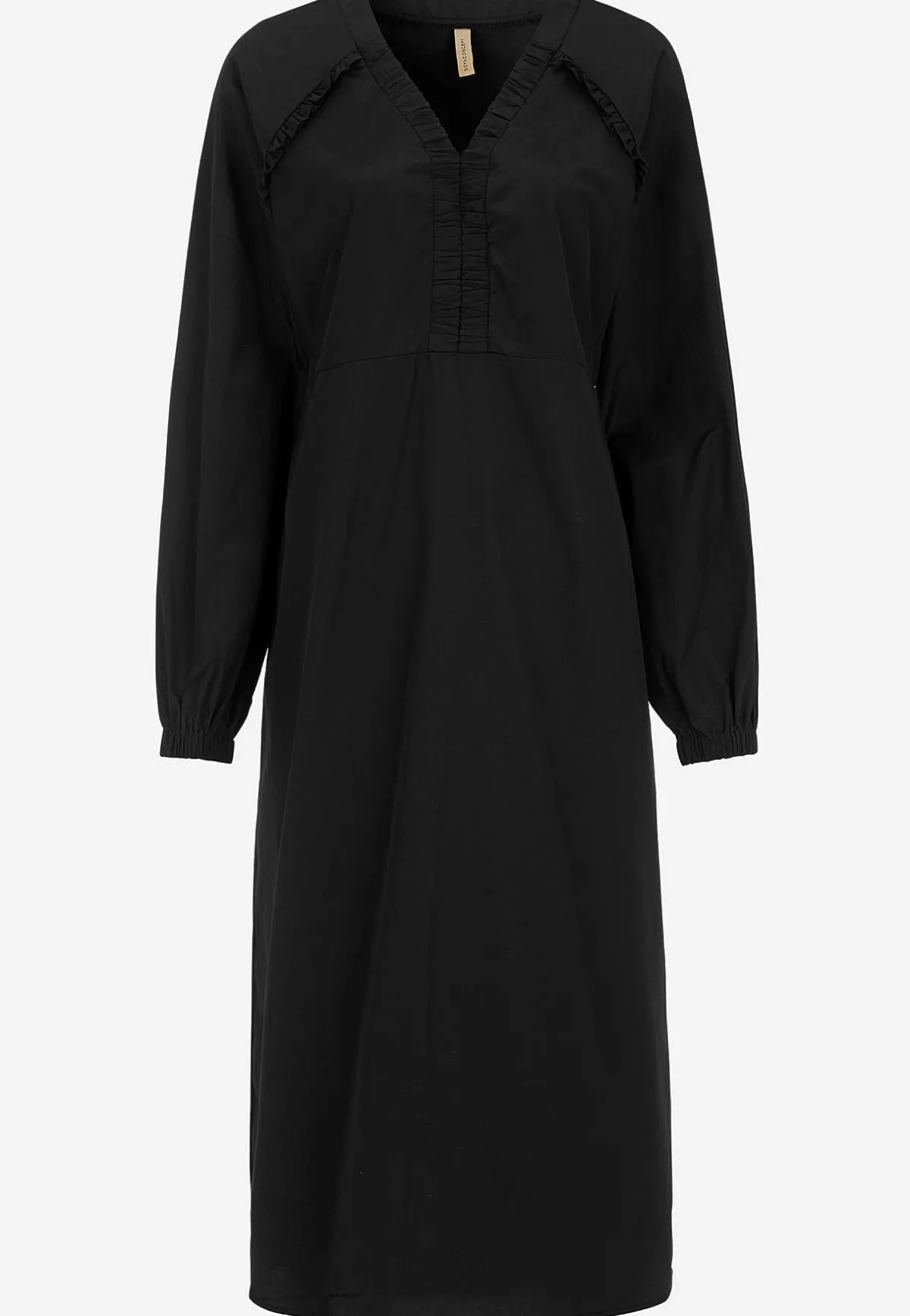 Soyaconcept Vävd klänning i poplin Svart Best