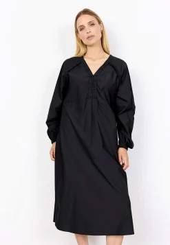 Soyaconcept Vävd klänning i poplin Svart Best