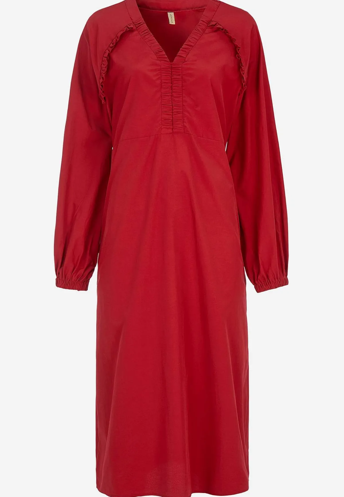 Soyaconcept Vävd klänning i poplin Röd Online