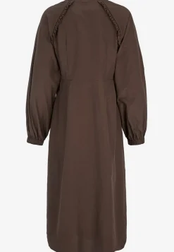 Soyaconcept Vävd klänning i poplin Brun Discount