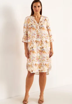 Cellbes of Sweden Vävd klänning med fickor Orange / Mönstrad Sale