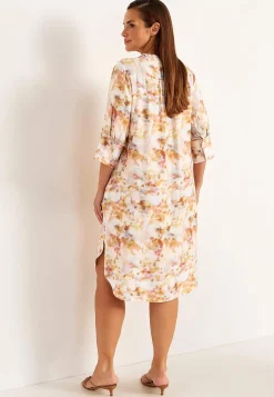 Cellbes of Sweden Vävd klänning med fickor Orange / Mönstrad Sale