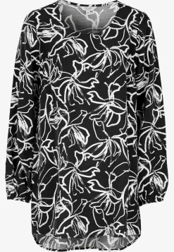 Cellbes of Sweden Vävd, mönstrad tunika Svart / Mönstrad