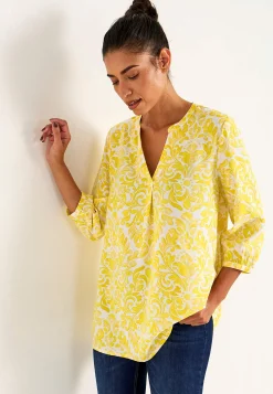 Cellbes of Sweden Vävd, mönstrad tunika Gul / Mönstrad New