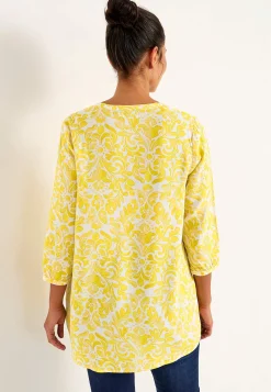 Cellbes of Sweden Vävd, mönstrad tunika Gul / Mönstrad New