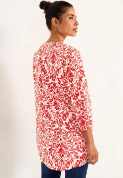 Cellbes of Sweden Vävd, mönstrad tunika Korall / Mönstrad Sale