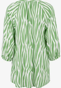 Cellbes of Sweden Vävd, mönstrad tunika Ljusgrön / Zebra Clearance