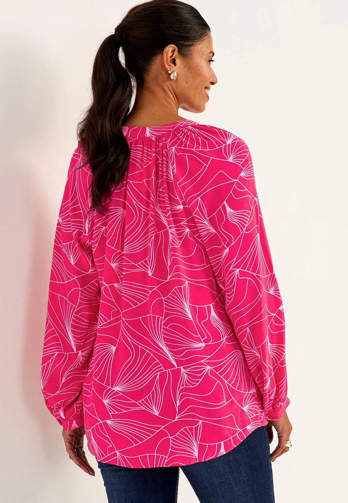 Cellbes of Sweden Vävd, mönstrad tunika Cerise / Mönstrad Discount