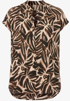 Soyaconcept Vävd, mönstrad viskosblus Brun / Mönstrad Sale
