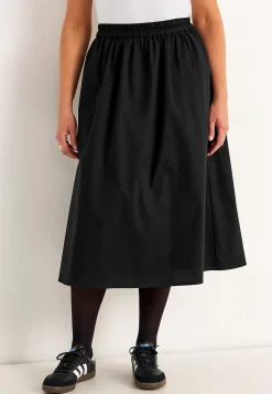 Cellbes of Sweden Vävd poplinkjol med fickor New