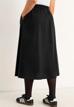 Cellbes of Sweden Vävd poplinkjol med fickor New