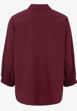 Cellbes of Sweden Vävd poplinskjorta Vinröd Hot