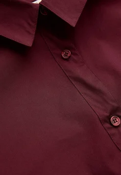 Cellbes of Sweden Vävd poplinskjorta Vinröd Hot