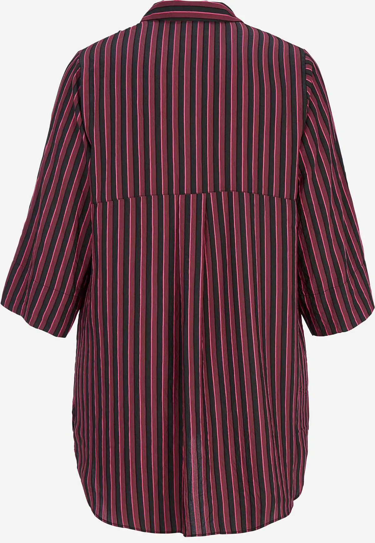Wasabiconcept Vävd, randig skjorta Vinröd/Svart/Randig Online