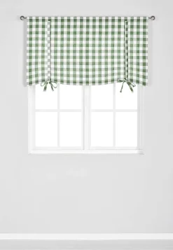 Cellbes of Sweden Vävd, rutig hissgardin Grön / Vit / Rutig Clearance