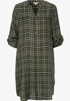 Cellbes of Sweden Vävd skjortklänning med fickor Grön/Rutig Best