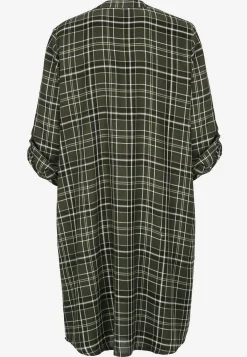 Cellbes of Sweden Vävd skjortklänning med fickor Grön/Rutig Best