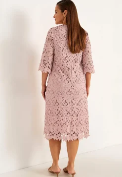 Cellbes of Sweden Vävd spetsklänning Gammalrosa Hot