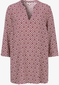 Cellbes of Sweden Vävd tunika Vinröd / Mönstrad Clearance