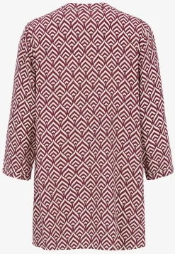 Cellbes of Sweden Vävd tunika Vinröd / Mönstrad Clearance