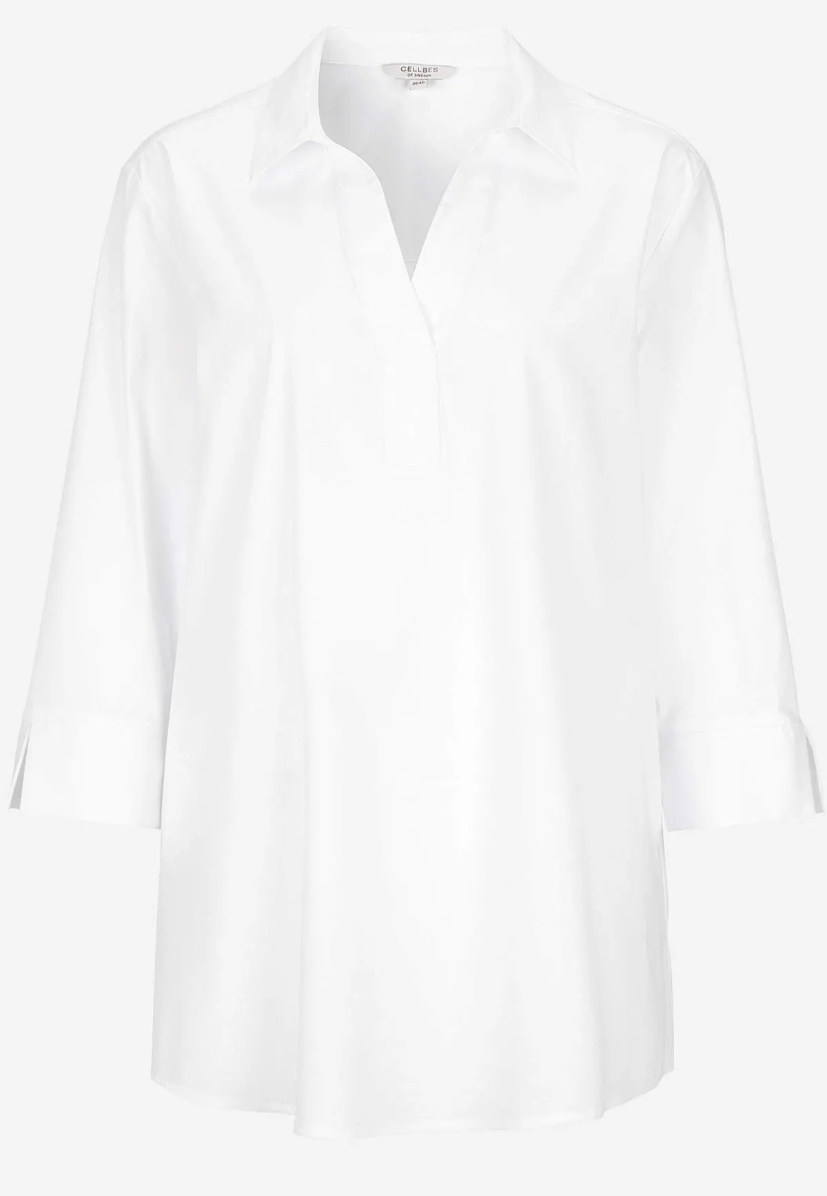 Cellbes of Sweden Vävd tunika i poplin Vit Outlet
