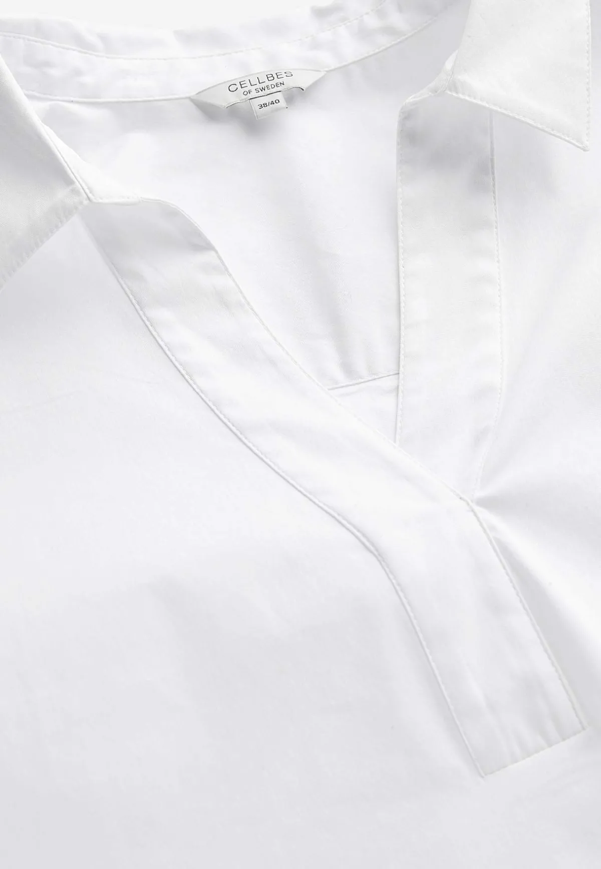 Cellbes of Sweden Vävd tunika i poplin Vit Outlet