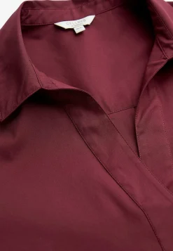 Cellbes of Sweden Vävd tunika i poplin Vinröd New