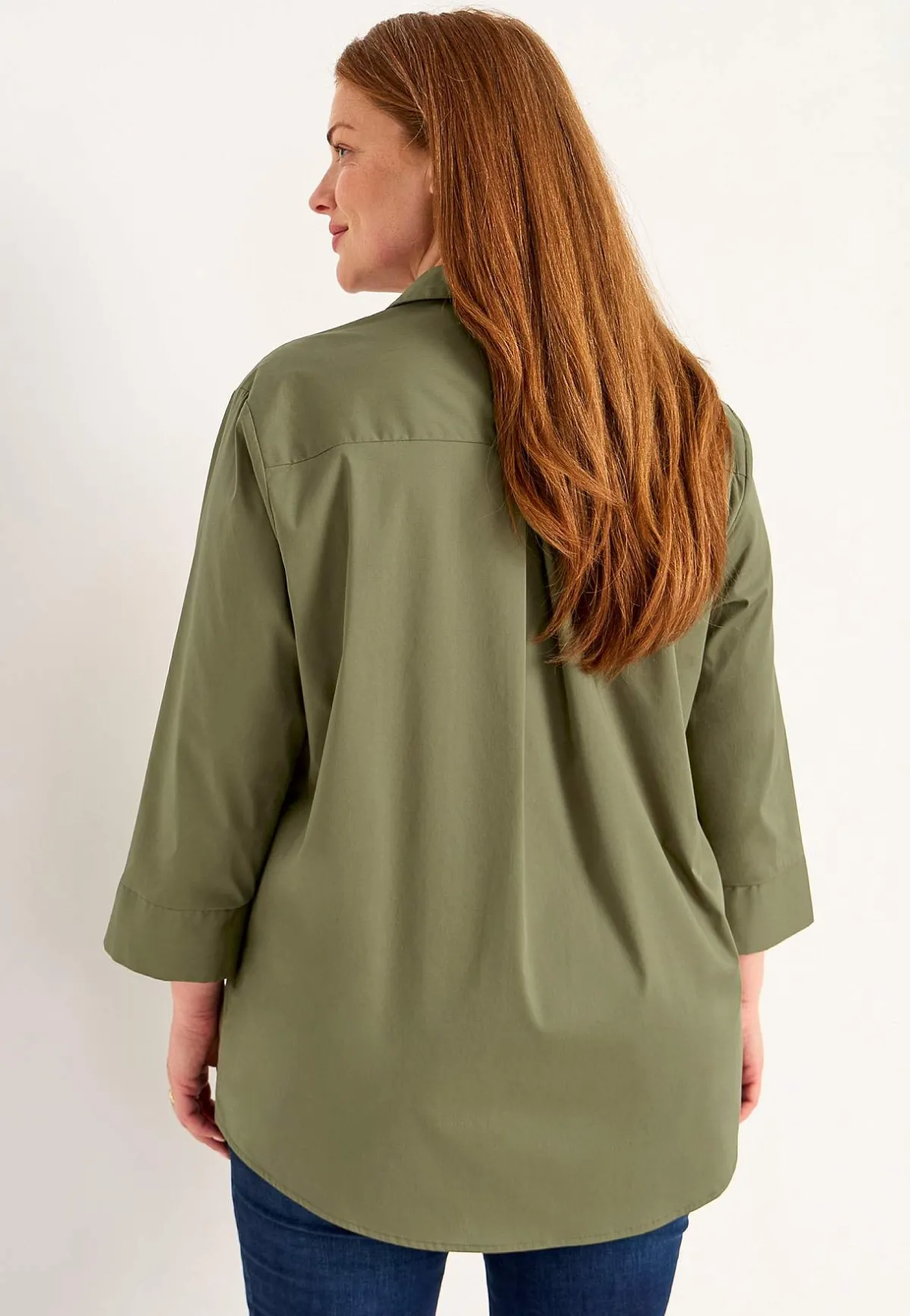 Cellbes of Sweden Vävd tunika i poplin Grön Hot