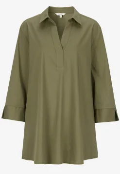 Cellbes of Sweden Vävd tunika i poplin Grön Hot