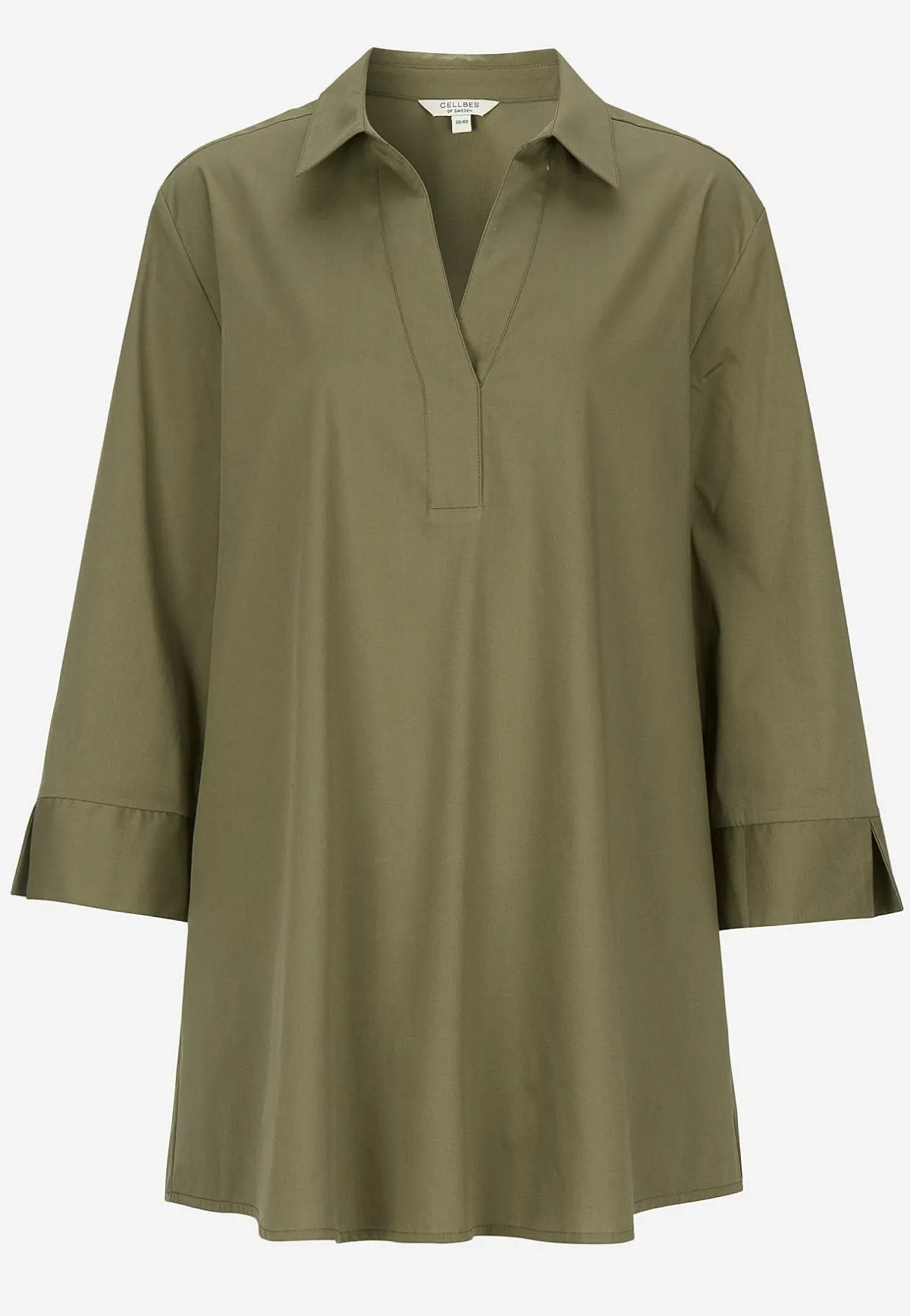 Cellbes of Sweden Vävd tunika i poplin Grön Hot
