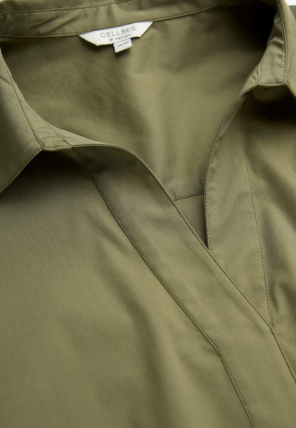 Cellbes of Sweden Vävd tunika i poplin Grön Hot