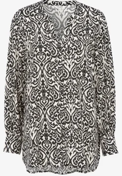 Cellbes of Sweden Vävd tunika med knappar Beige / Svart / Mönstrad Hot