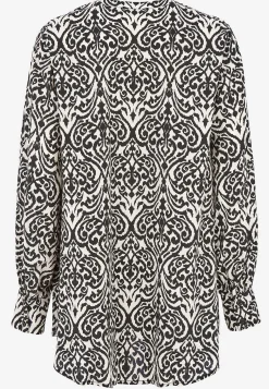 Cellbes of Sweden Vävd tunika med knappar Beige / Svart / Mönstrad Hot